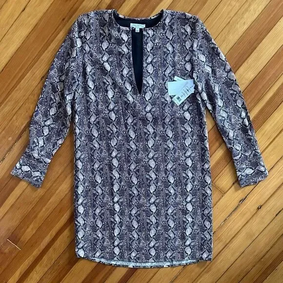 Equipment NWT Bonnie Dress in Snakeskin Tawny Port Multi Size XS - Picture 2 of 6